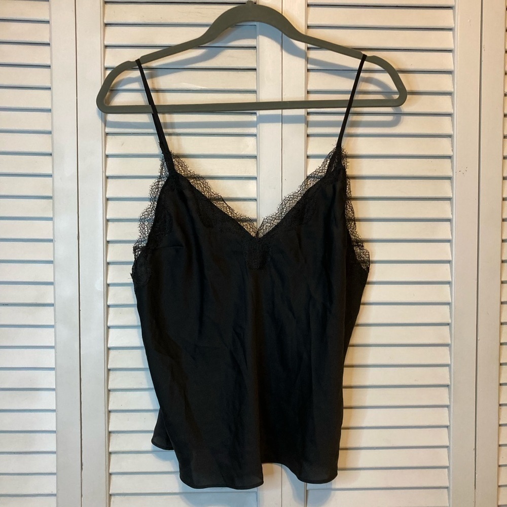 Victoria’s Secret Black Chemisole Lace Top Size Large